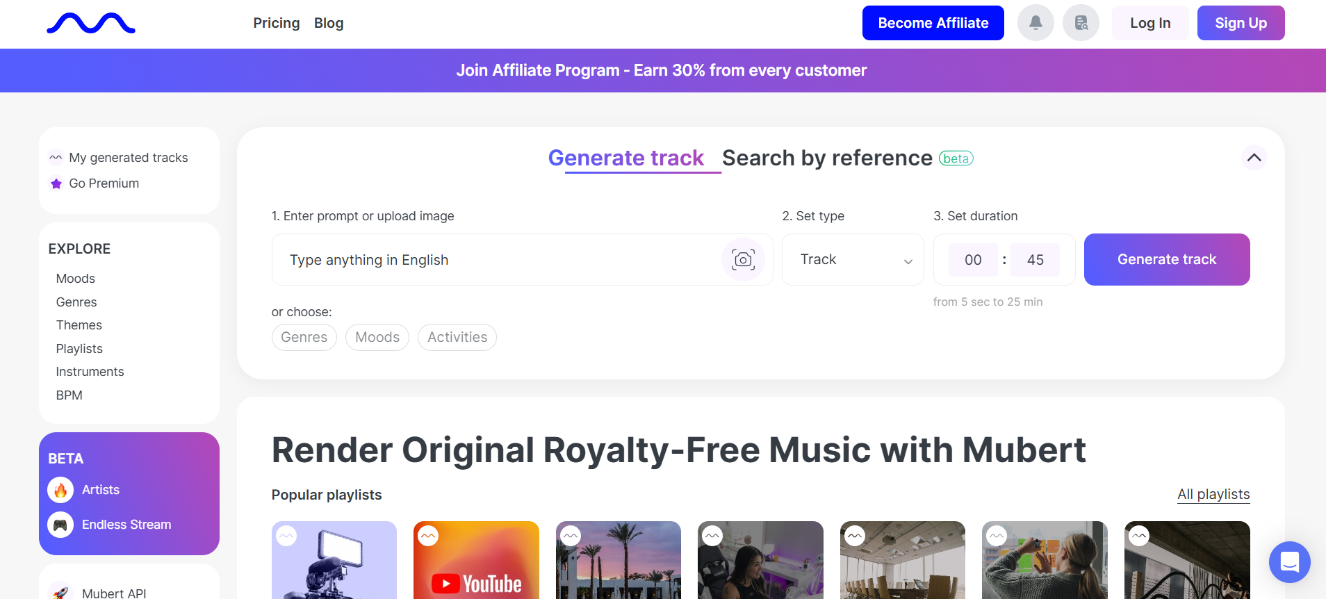 Mubert AI Music Generator Review 2025 - softwareviews.net